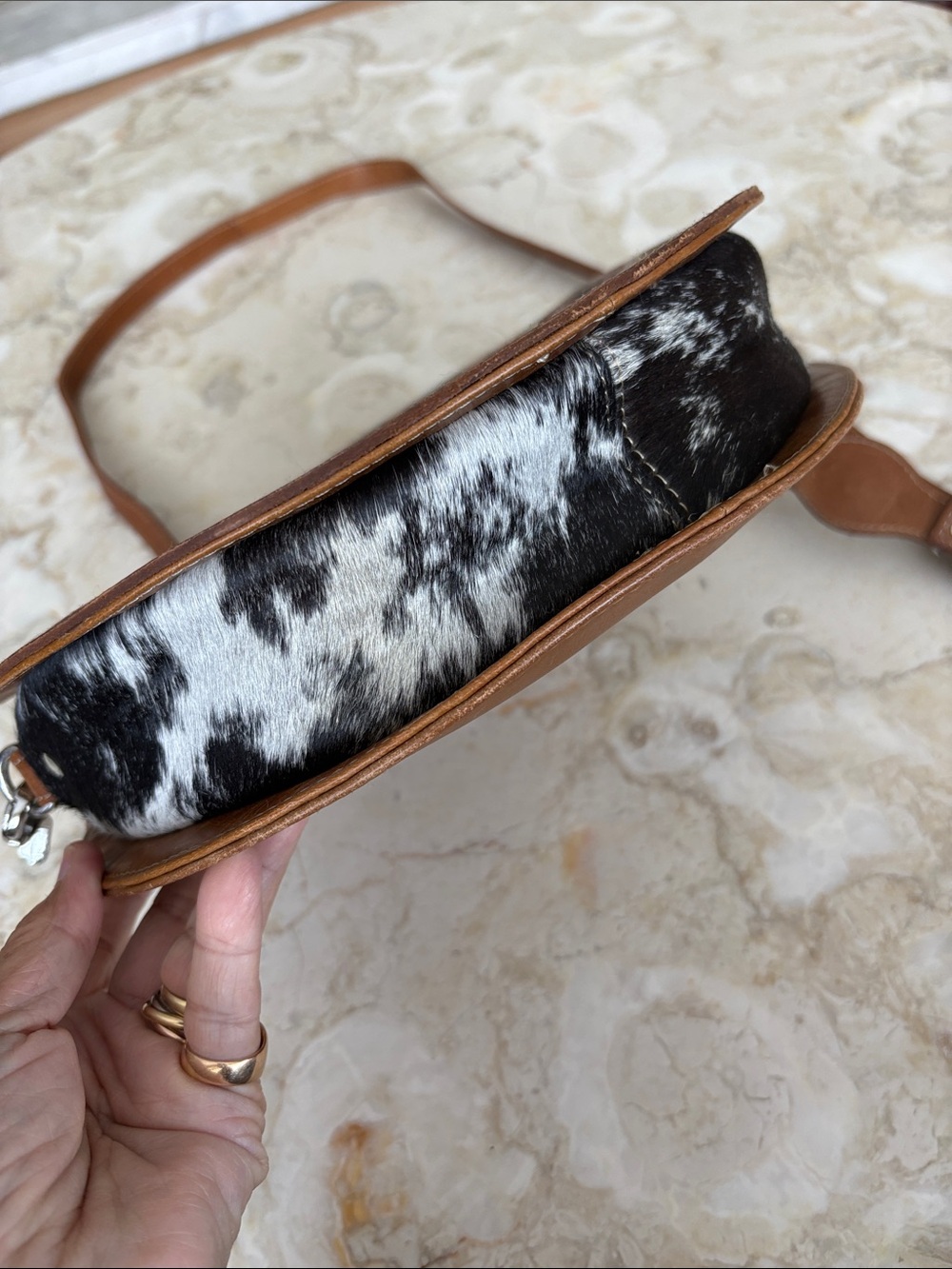 Myra Prairie Dreams Handtooled Round Leather Bag - As New - Boho - Picture 9 of 16